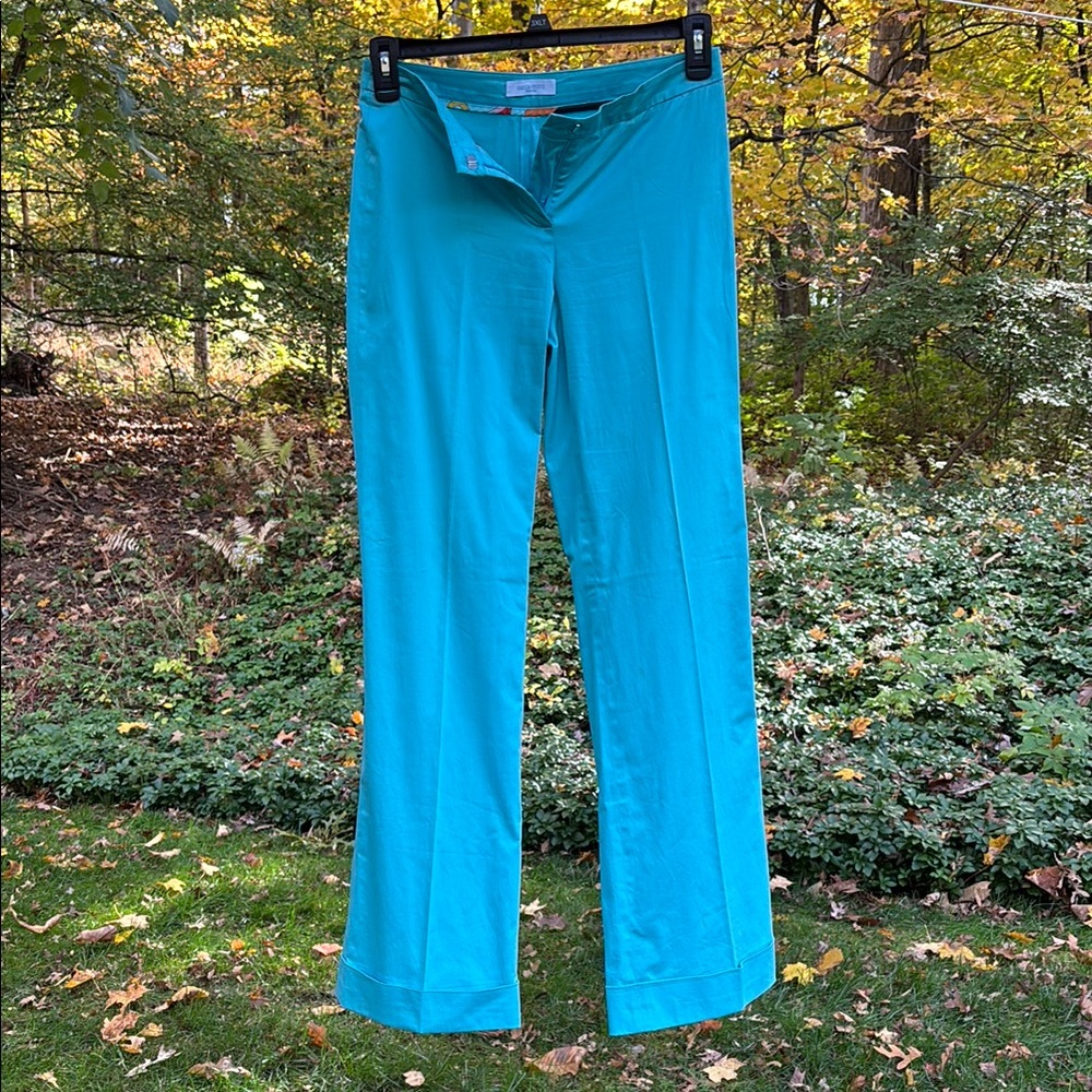 Emilio Pucci Turquoise Flare Pants